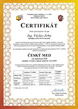 Certifikát Český med 2020