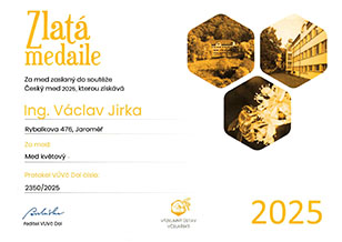 Zlatá medaile za med 2025